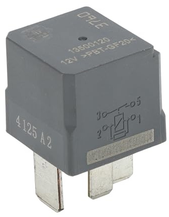 Partuto Relé De Alimentación No.13500120 Sensor De Temperatura Del Refrigerante Relé De Control Del Ventilador Del Radiador 12V 4 Pines Para Buick Regal 2011-2017 Plástico Gris 1 Pc