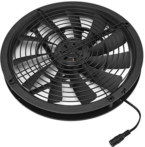 Kit de Ventilateur à énergie Solaire, 100 W, 25,4 Cm, étanche, Panneau Solaire Rond, Ventilateur D'échappement avec Couvercle de Ventilateur, Mini Ventilateur Portable