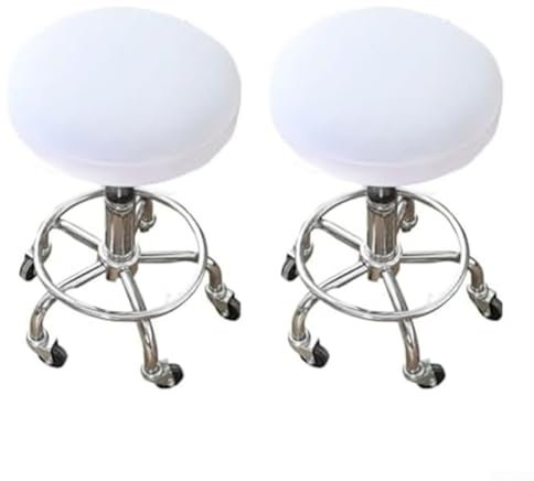 Weich und bequem, perfekte Passform, runde Hocker-Sitzbezüge, hochwertiger Stoff, Faltenoptik (2)