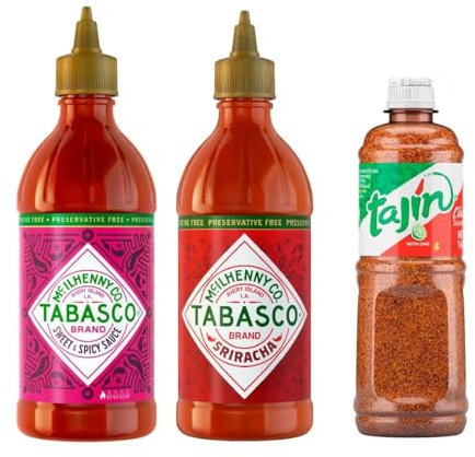 Sriracha 300 ml y Sweet & Spicy 256 ml y especia mexicana tamaño jumbo 400 g