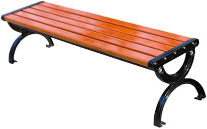 JTPMYFT 47-inch, 59-inch Solid Wood Park Bench, Wrought Iron Backless Chair Comfortable, Garden Leisure Seat(120 * 39cm(47.2 * 15.3inch))
