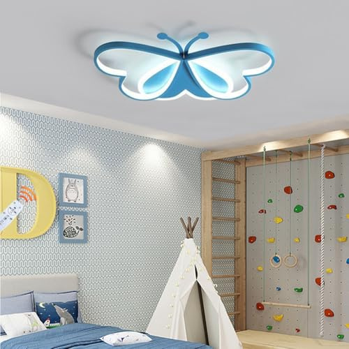 DOCJX LED Deckenleuchte Kinder 45W Schmetterling Design Kinderzimmerlampe Moderne Dimmbar Acryl Deckenlampe Für Schlafzimmer Kinderzimmer Decke Licht Wohnzimmer Innenbeleuchtung Lamp