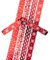 Gebrüder Bertels Fröbelsterne, Papierstreifen rot/weiß Foliendruck, 24 Streifen, 15mm x 450mm