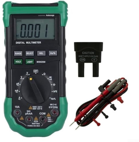 Per multimetro digitale MS8268, voltmetro automatico / manuale per tensione AC/DC, corrente, resistenza, test di capacità
