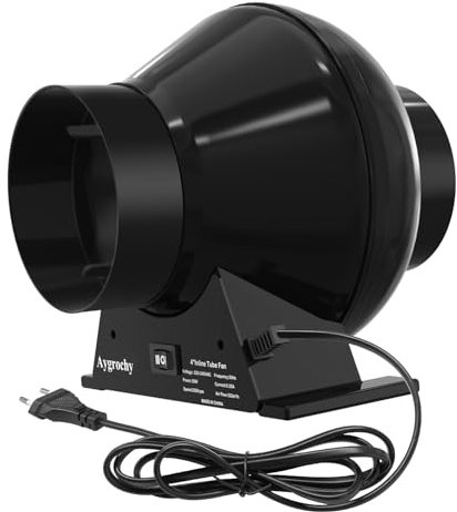 Aygrochy 100mm Extractor de aire, soplador de ventilación HVAC de 28 W para tienda de cultivo hidropónico, uso doméstico, ventilación y ventilador de escape.