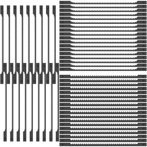 Lot de 54 lames de scie à chantourner en acier au carbone SK5, 15/18/24 dents, 18 feuilles chacune, idéales pour le bois, le plastique et les métaux souples (76,2 mm, 1 pièce)