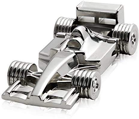 Ulticool Rennwagen 16 GB USB Auto Flash Pen Drive - Race Car Memory Stick Daten Aufbewahrung - Speicherstick - Silberfarben Silber Metall