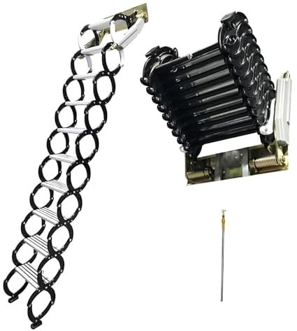 folding ladder Wall-mounted Loft Ladder Save Space Narrow Attic Stairs Protable Pull Down Attic Ladder For Indoor And Outdoor Folding Ladder Convenient