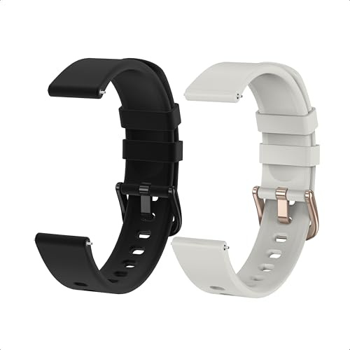 Runlio T115 Fitness Tracker, 1.47 Inch Touchscreen Smartwatch Replacement Bands, Adjustable Replacement Straps Fitness Tracker NOT for ID115Plus HR, ID115U, ID115UHR (Black Grey)