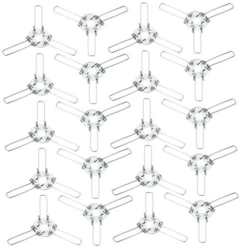 Veemoon 20Piezas Clips para Pantallas de Lámparas Soporte de Tulipa de Puntas Accesorios de Lámpara para Instalación Compatible con Lámparas de Techo Chandeliers y Lámparas de Mesa