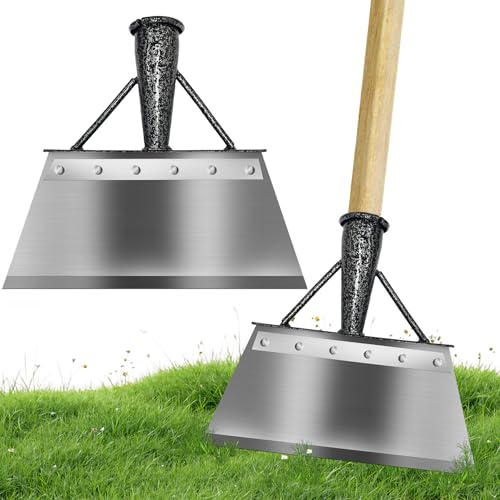 Pala de Limpieza de JardíN,Pala de JardíN Multifuncional,Pala Plana de Acero Multifuncional,Herramienta de Deshierbe de Acero Al Carbono para Limpieza de Jardines al Aire Libre, 28cm