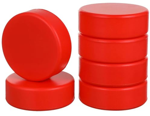 HUDFVIOI Eishockey Puck 6 Pcs Puck Hockey Equipment Pucks for Round Ground Foam Training Ice Für Erwachsene