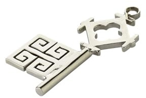 EDZARD Kettenanhänger Bremer Schlüssel (Länge 4,5 cm) vernickelt | silberfarben, Symbolträchtiges Schmuckstück, ohne Kette, Souvenir Bremen, Andenken, Geschenkidee