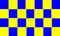 U24 Fahne Flagge Karo Blau - Gelb 90 x 150 cm