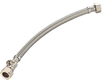 AK 15MM Compression + Isolator Valve X 1/2 Female Flexible TAP Connector 300MM