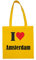 Reifen-Markt Tasche I Love Amsterdam Größe 38x42 Farbe Gelb Druck Schwarz