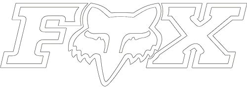 Fox Racing F-Head-X TDC 71,1 cm Aufkleber, Einheitsgröße, Weiß