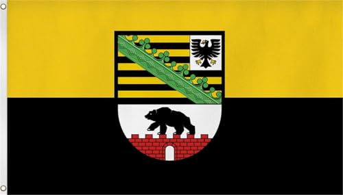 normani TOP QUALITÄT !! Fahne Flagge, Grösse: ca. 90x150 cm, Ordentliche Stoffqualität - Stoffgewicht ca. 110 gr/m2 Farbe Sachsen Anhalt