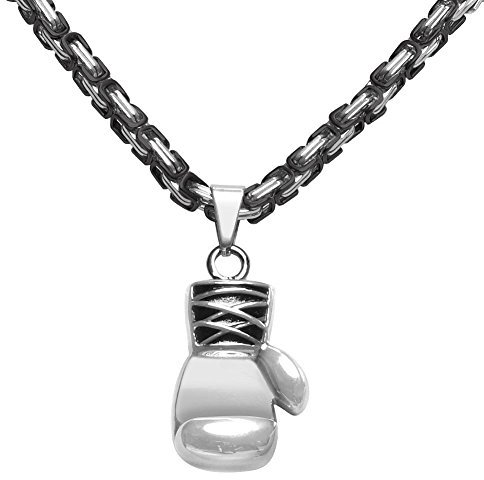 Soul-Cats Anhänger Boxhandschuh Königskette Boxen Ali Kette Edelstahl, Farbe: ohne Kette;Länge: nur Anhänger