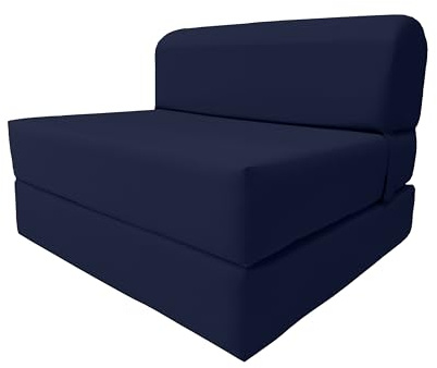 Marineblau Sleeper Stuhl faltbar Schaumstoff Bett Größe 15,2 cm Dicke X 81,3 cm breit x 177,8 cm lang, Studio Guest faltbar Stuhl Betten, Schaumstoff Sofa, Couch, hochdichtem Schaumstoff 1,8 Pfund.
