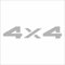 INDIGOS UG Aufkleber - Autoaufkleber - JDM - Die Cut - 4X4 Offroad Decal Auto Laptop Window Vinyl - Folie Sticker - Silber - 149mmx30mm
