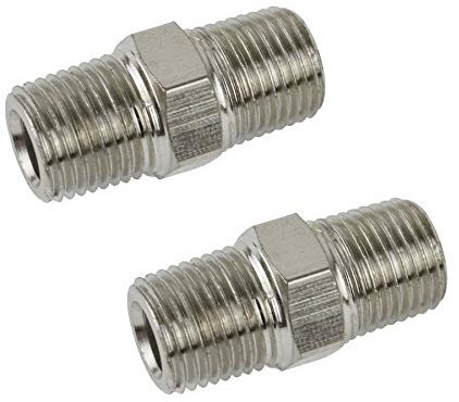 2pk 1/8 BSP Male to Male Air Line Hose Compressor Fittings/Connectors/Unions