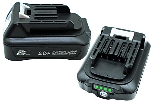 GOLEMON® 2X 2,0 Ah BL1021B BL1020B Batterie Compatible BL1041B BL1040B BL1015 BL1016 pour Makita Chargeur DC10SB DC10WC