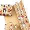 RUSPEPA Feuille De Papier D'Emballage Kraft De Noël - Éléments Thématiques Du Père Noël - La Collection D'Éléments De Noël - 6 Feuilles Emballées En 1 Rouleau - 44,5 X 76 cm Par Feuille