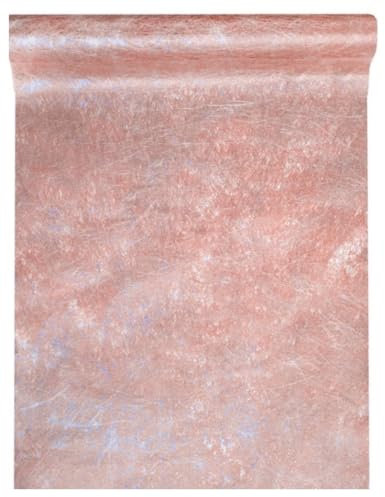 Santex 3431 Tischläufer 30 cm x 5 m Roségold - Party Deko Stoff - 3431