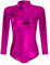 FYMNSI - Body da danza da donna, lucido, body da balletto, sportivo, da ginnastica, con maniche lunghe, metallizzato, effetto bagnato, tuta da ginnastica, Rosa, M
