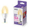 WiZ Warm White LED Lampe E14 (470 lm), 40 W 1er-Pack Kerzenlampe mit warmweißem dimmbarem Licht, smarte Lichtsteuerung über WLAN per Stimme/App
