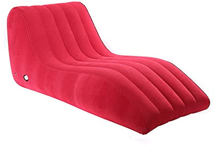 WWYL Lettino Gonfiabile, Poltrona da Campeggio Anti-perdite per Divano Gonfiabile, Utilizzata per Esterni, Piscina, Feste in Spiaggia, Viaggi E Picnic in Campeggio (Rosso)