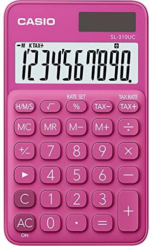 Casio SL-310UC-RD Taschenrechner Rot Display (Stellen): 10 solarbetrieben, batteriebetrieben (B x H x T) 70 x 8 x 118 m