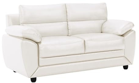Vente-unique - Sofa ohne Schlafmöglichkeit 2 Manoa - Kunstleder - weiß