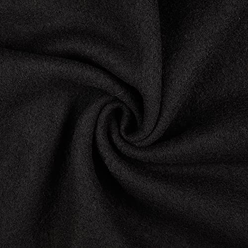 Walkloden-Walkstoff-LAURA-von Stofftreff-100% Wolle, Meterware, 0,5m, Loden, Trachtenstoffe, Wollwalk, Wollstoff (Schwarz-1200)