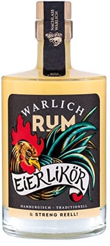 WARLICH EIERLIKÖR – Cremiger Likör mit Bio-Eiern aus Hamburg mit WARLICH RUM, laktosefrei & glutenfrei (1x 0,5L / 17% vol)