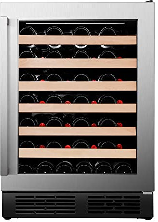 Hisense RW18W4NSWGF Wine cooler 54 Bottles 153 Litres Freestanding Wine fridge with Anti-UV Low E Glass Door and LED Display