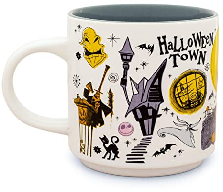 The Nightmare Before Christmas Disney Allover Icons Ceramic Stacking Mug | Holds 13 Ounces