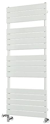Milano Lustro White Dual Fuel Flat Panel Heated Towel Rail - 1500mm x 600mm