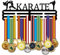SUPERDANT Porta Medaglie Karate Espositore per Medaglie Karate 3 Righe 12 Ganci Espositore Porta Medaglie Accomodare in Ferro Nero per Display Porta Medaglie da Competizione Regalo per l'atleta