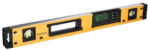 Toolzilla 24 Inch Smart Digital Level - IP54 Dust and Waterproof - Professional Smart Accurate & Precise Torpedo Level Measurement Tool - Shock-resistant with Long Battery Life - Includes Carry Bag