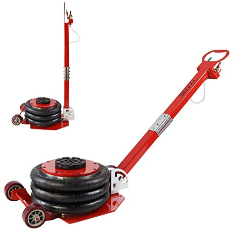 YZNAHRE Pneumatischer Wagenheber 3T 6600 lbs, 3 Luftringe Luftkissenheber Wagenheber Pneumatisch Luftheber Wagenheberheber Einstellbar Griff, für Autos KFZ PKW LKW