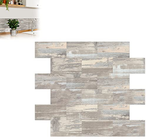 YRHome 10 fogli di adesivi per piastrelle 3D, in PVC, 34 x 29 cm, autoadesivi, per piastrelle, decorazione per piastrelle, impermeabile, per cucina, bagno, tipo B