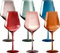 Colored Cordial Glasses Set of 6, 18oz Crystal Unique Fall Drinking Wine Glass Cups with Stem - Luxury Multi Color Glassware Gift Set for Wife & Mom - Colorful Hand Blown Drinkware for Red White Wine.