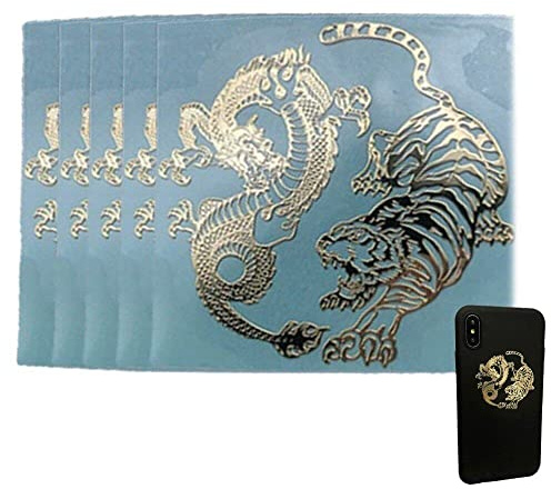 Ericetion Dragon Metal Scrapbook Sticker - 5pcs Selbstklebende Dekorationsaufkleber Für Mobiltelefon, Laptop, Scrapbooking
