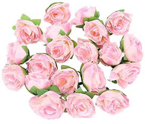 Fausses têtes de fleurs de rose, 50p têtes de fleurs de rose artificielles, mini tête de rose en soie réaliste pour l'artisanat, la décoration de la maison, la fête, le corsage, le décor d'accessoires