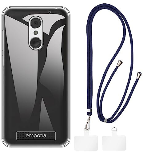 Crossbody-/Halsband-TPU-Handyhüllen-Set Kompatibel mit Emporia Smart 4, Stoßfeste Schutzhülle mit Verstellbarem Tragegurt