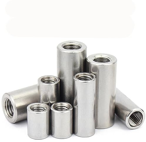 M3M4M5M6M8M10M12 304 Edelstahl Doppelkopf-Innengewinde Zylindrische Rundmutter Isolationssäule Verbindungsstift Stangenbolzen-M10xD14 (2 Stück), 45 mm
