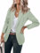 Cicy Bell Damen Casual Blazer Offene Front Langarm Elegant Arbeit Büro Jacken Blazer Light Green XXL