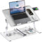 Dgear Laptop-Bett-Schreibtisch, höhenverstellbarer Laptop-Schreibtisch für Bett, extra großer faltbarer Laptop-Schreibtisch mit Schublade, für Bett, Sofa, Couch, Boden (X-Large, Weiß)